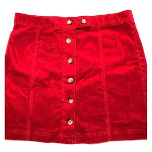 Forever 21 Maroon Corduroy Skirt
